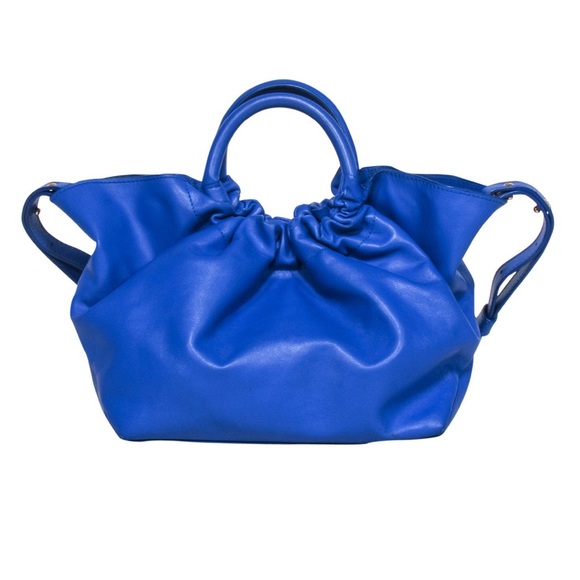DeMellier London Royal Blue Runched Top Mini Women's crossbody - Picture 1 of 10